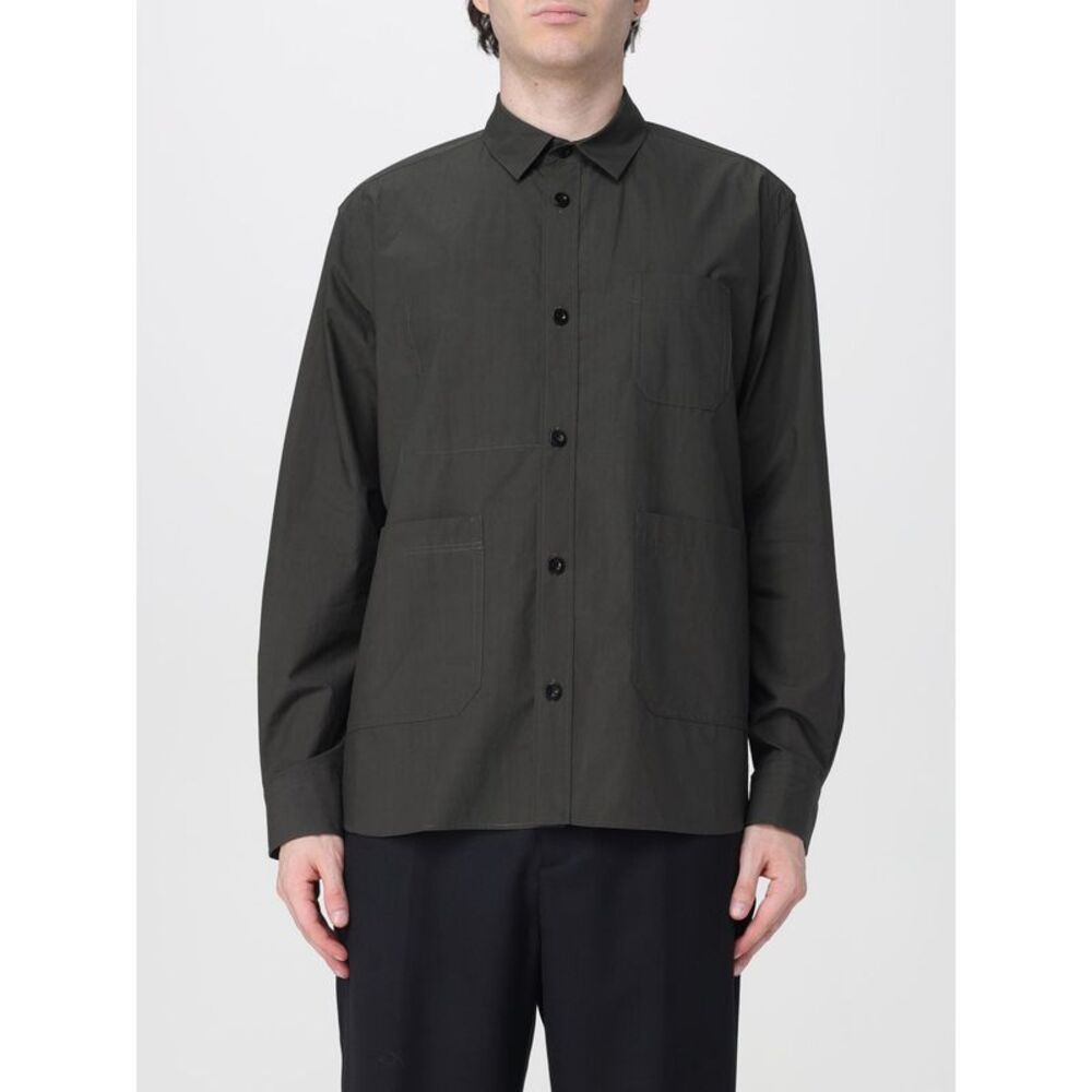 Sacai Men Sacai Long-Sleeved Cotton Shirt With Patch Pocket